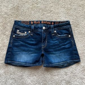 Rock Revival Iselin Easy Stretch Shorts. Gently worn. Lots of bling!